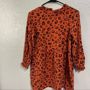 Cheetah print long sleeve dress art class size largeSKU#45